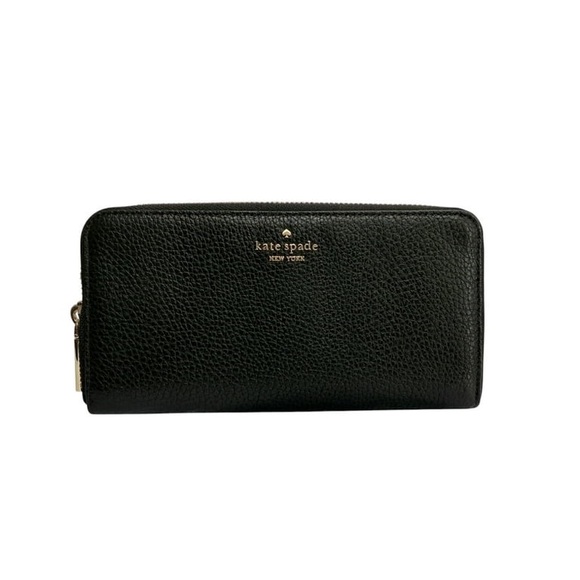 kate spade Other - Kate Spade Leila Large Continental Black Textured Wallet- WLR00392